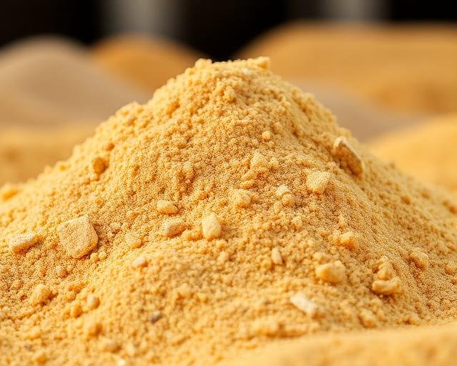 Pilha de areia lavada e grossa para construção civil